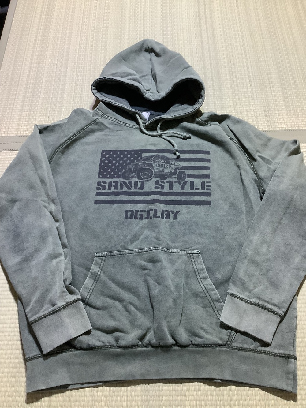 Sand Style Ogilby Graphic Hoodie Drab Olive Large